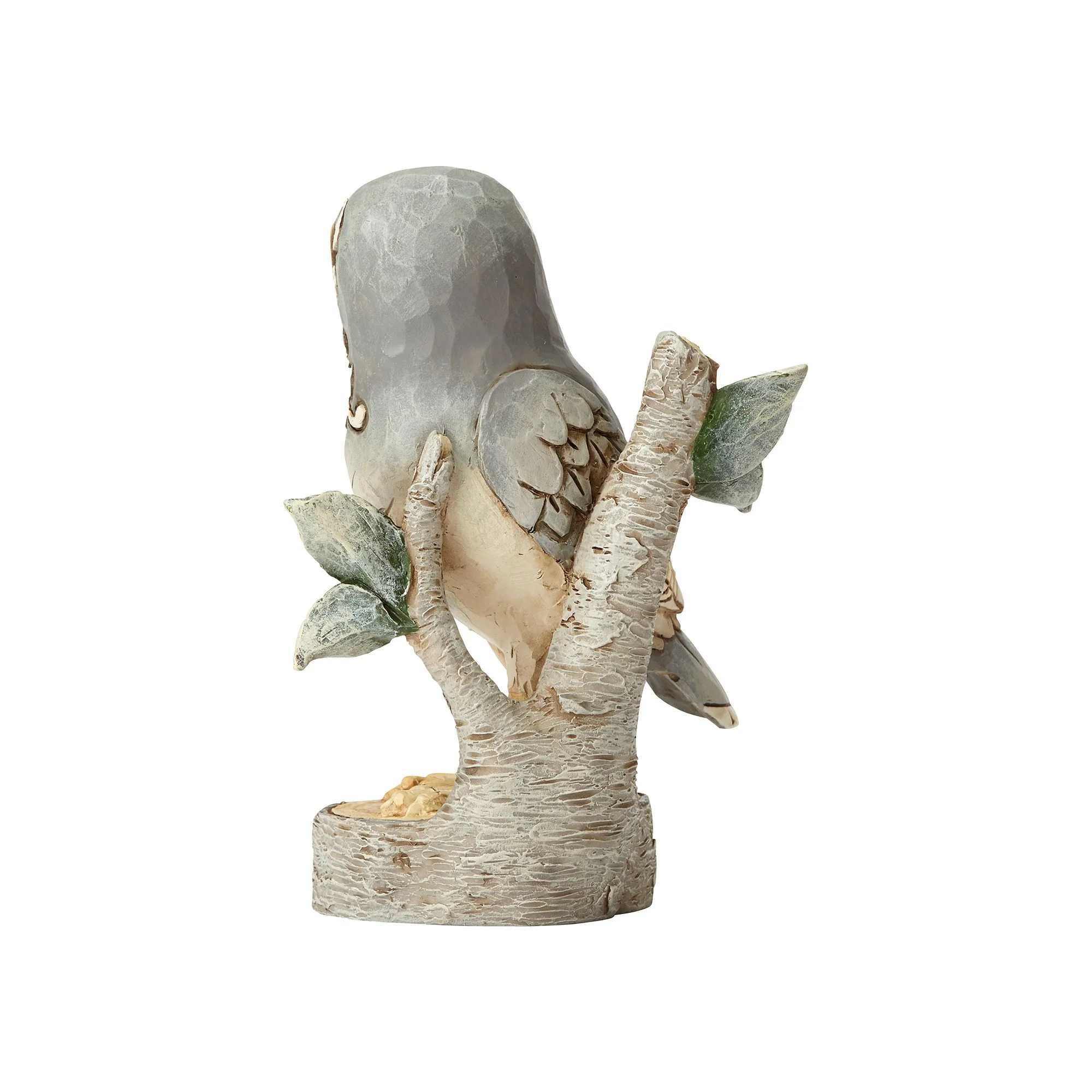White Woodland Owl on Branch - Image 2
